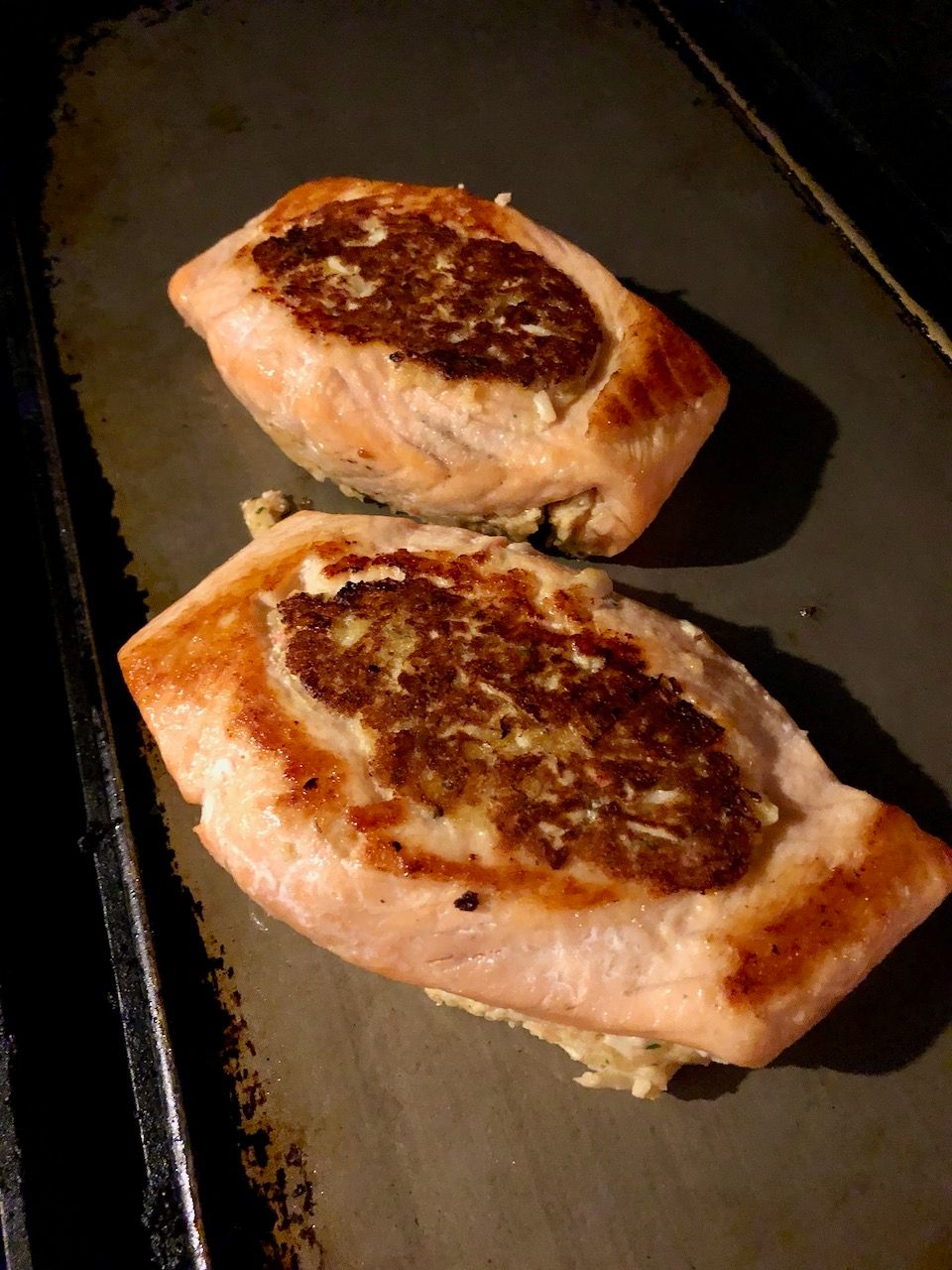 Crabmeat Stuffed Salmon On The Grate Griddle Grillgrate